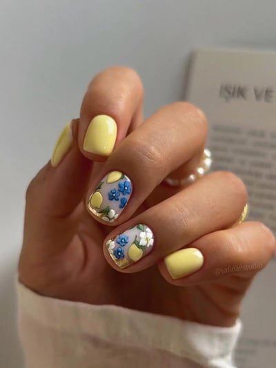 unghie estive limoni